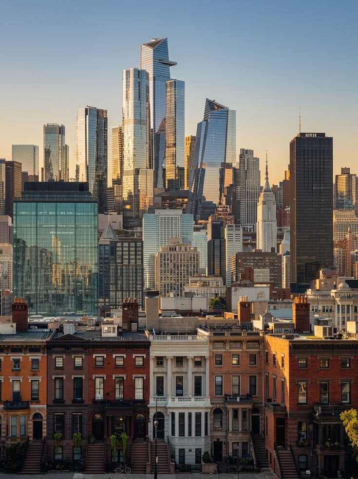 Aerial view of a New York City neighborhood